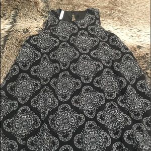 RVCA Reve Illusoire Mandala Print Swing Shift Dress Black/White *Size M*